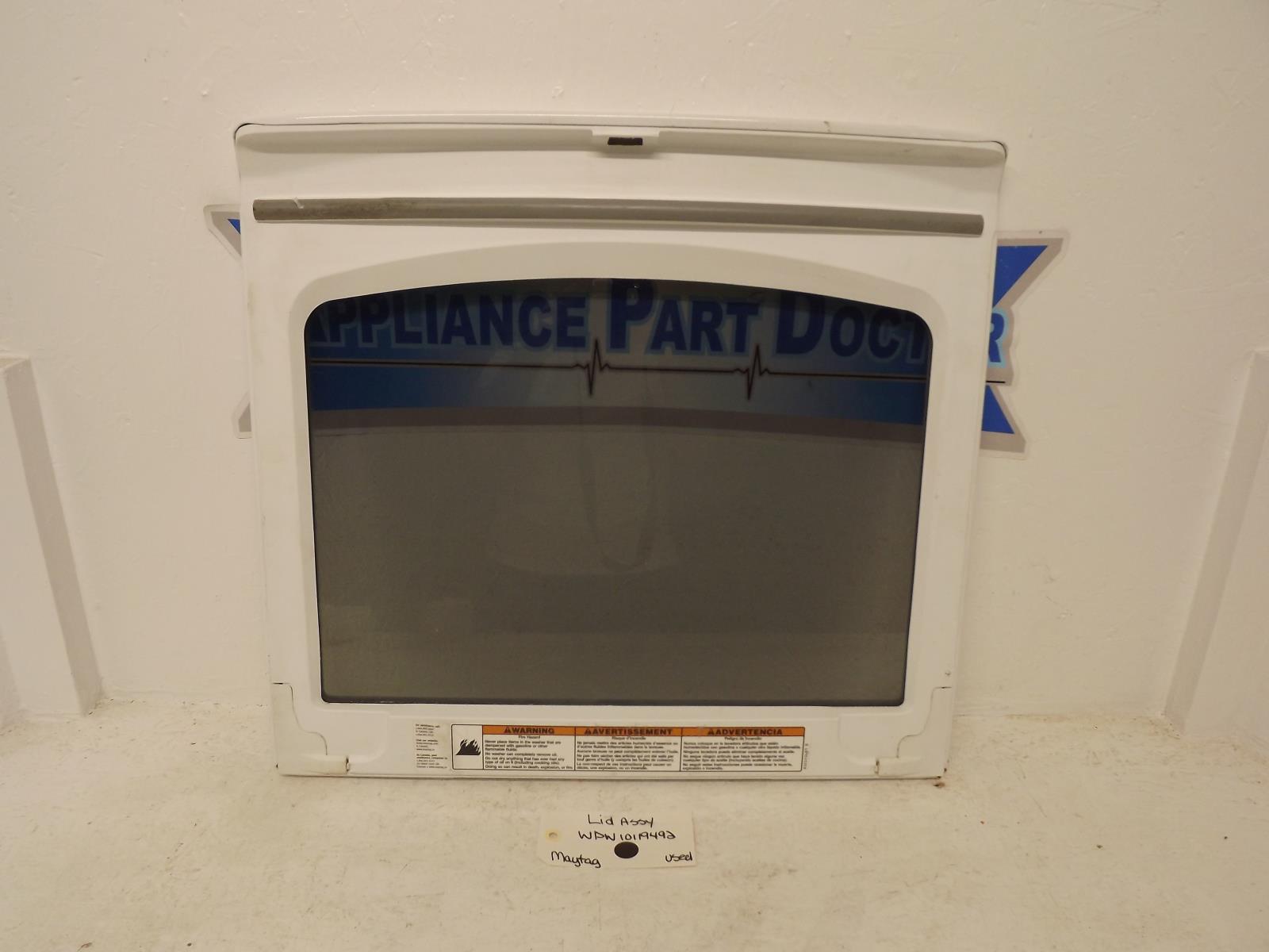 Maytag Washer WPW10119492 Lid Assy Used Maytag Washer WPW10119492 Lid Assy Used